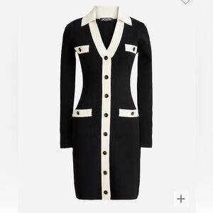 NWT JCrew Contrast-trim sweater-dress size